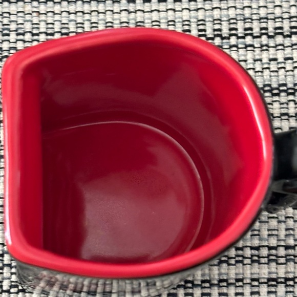 Ceramic Red , Black & White LOVE Interlocking Puzzle Mugs, Set of Two - Picture 10 of 12